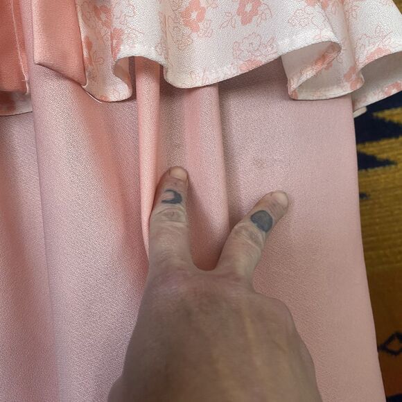 Vintage KR of NY Peplum Style Dress. Midi. Spring. Size 14. USA. 70’s/80’s. - Picture 5 of 15